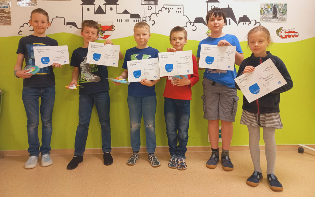 Naši nejmladší matematici uspěli v soutěži Matematický klokan